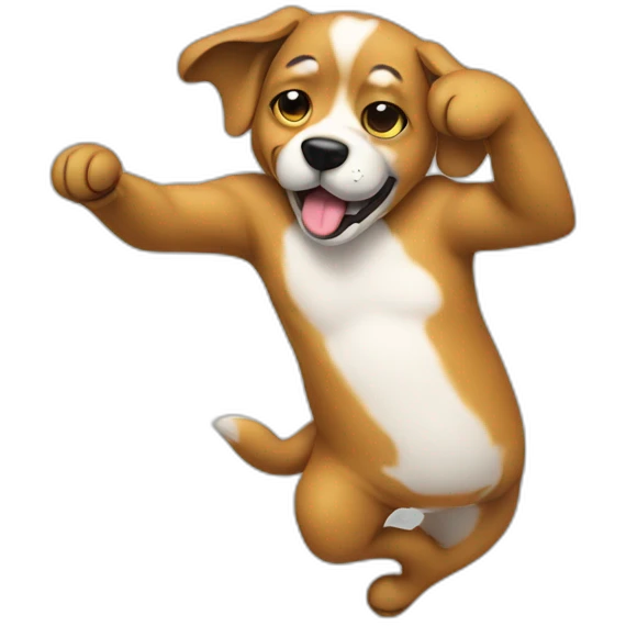 Dabbing dog emoji