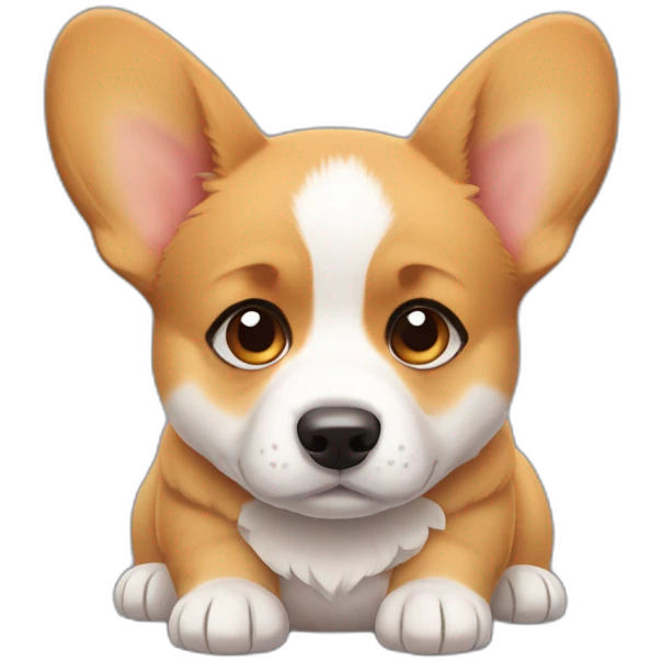 Corgi puppy sad emoji