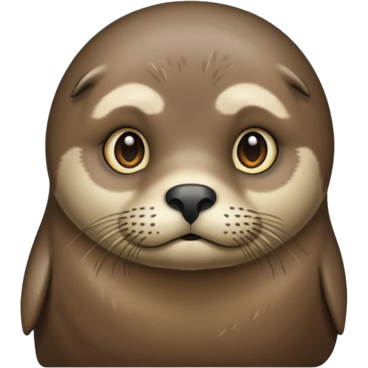 Seal with long brown hair emoji