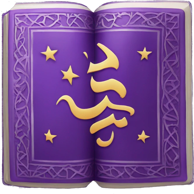 a purple islamic quran emoji