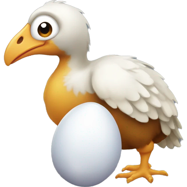 dodo hatching a pooping emoji