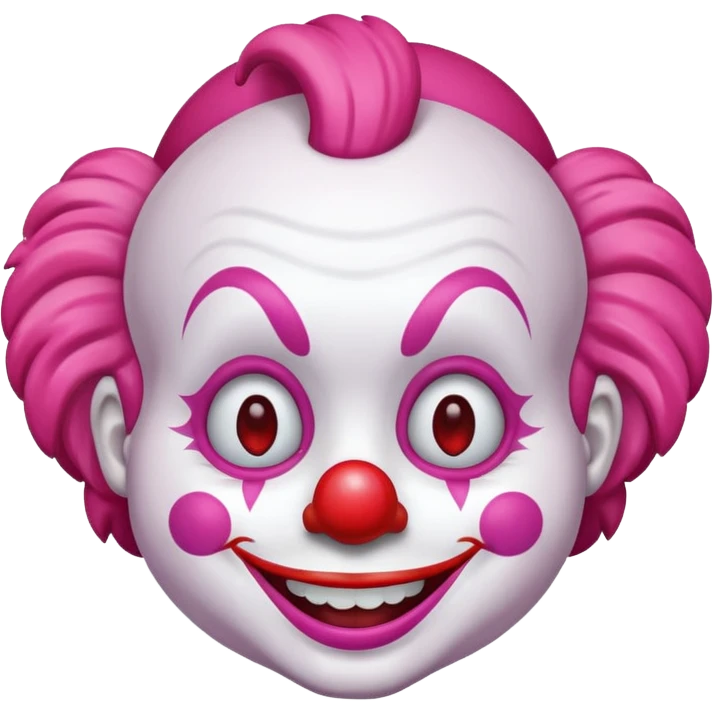Pink cute clown emoji