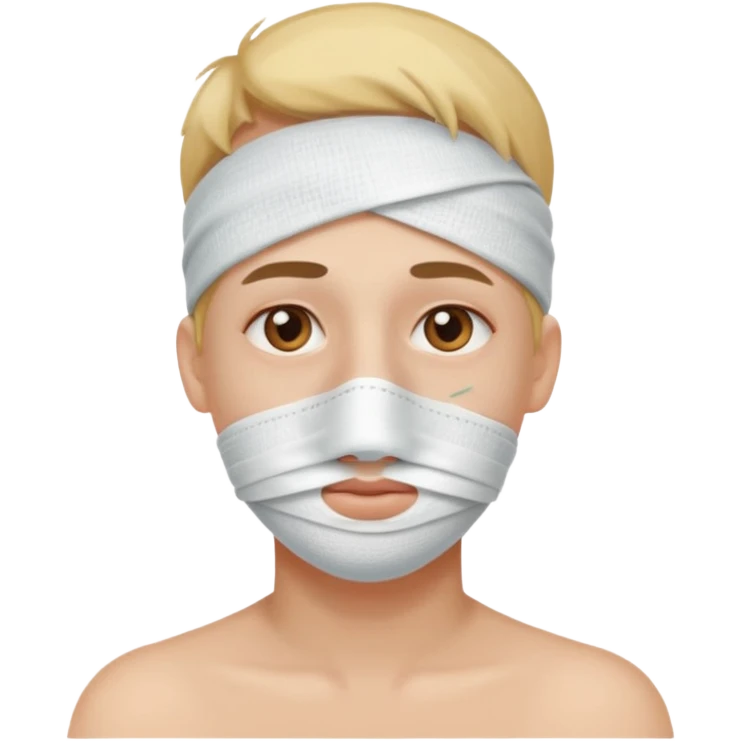 nose with a bandage on it emoji