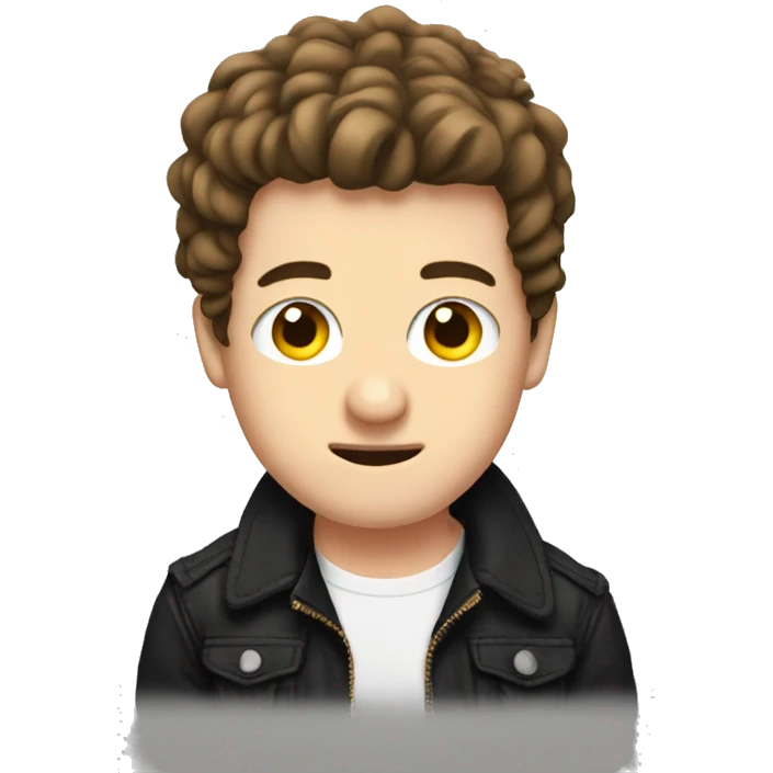 Charlie puth with an eyebrow slit emoji