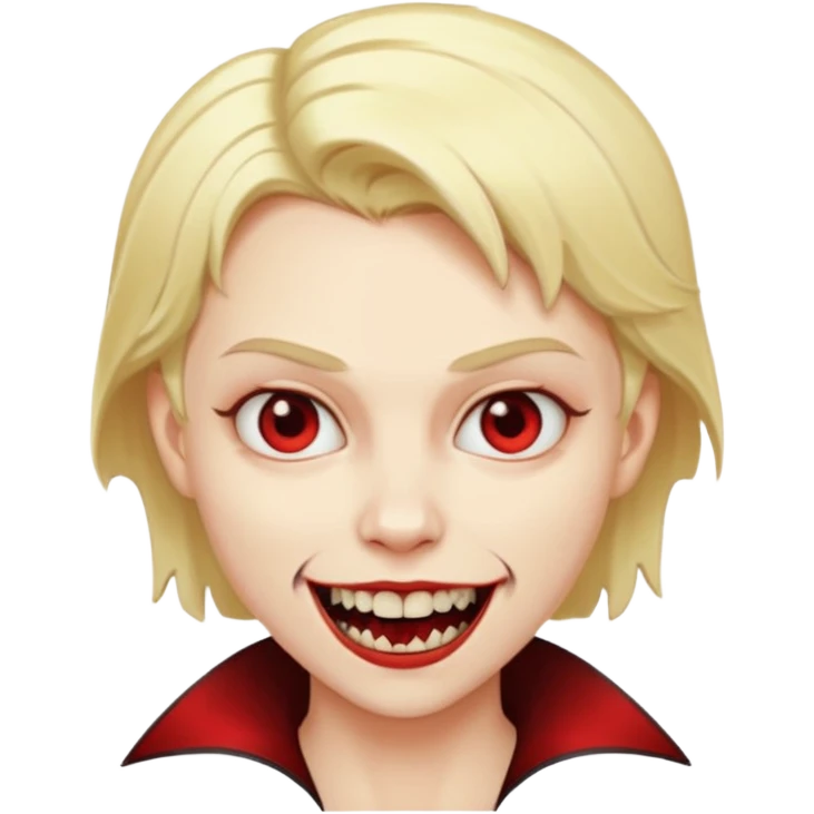 vampire with blonde short hair  emoji