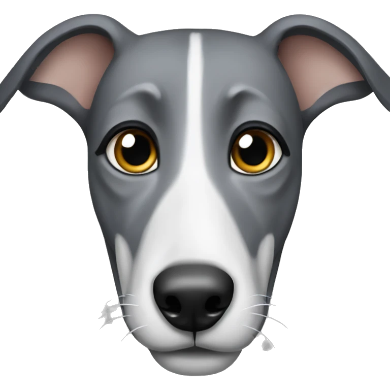  tiger greyhound with grey nose emoji