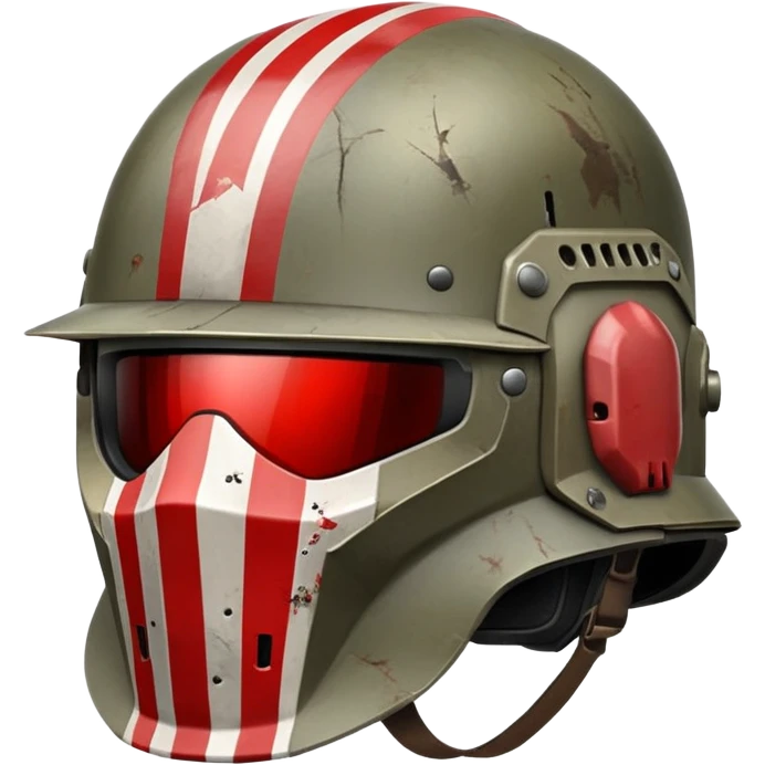 helmet with red stripes inspired by Killa from Escape from Tarkov emoji