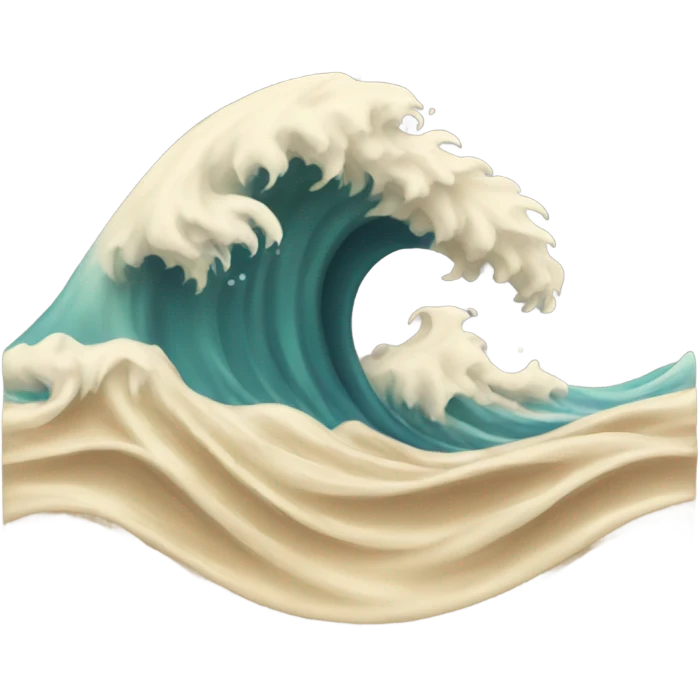 Beige ocean wave emoji