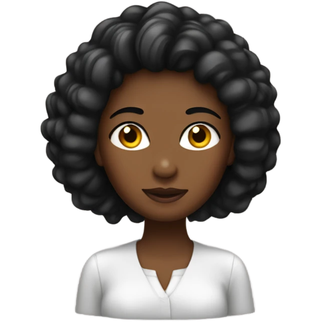 femme noire avec une perruque emoji