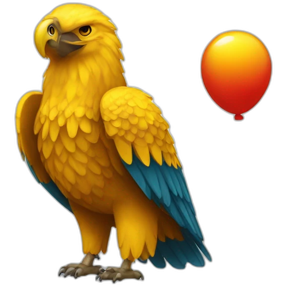 aguila con un balon emoji