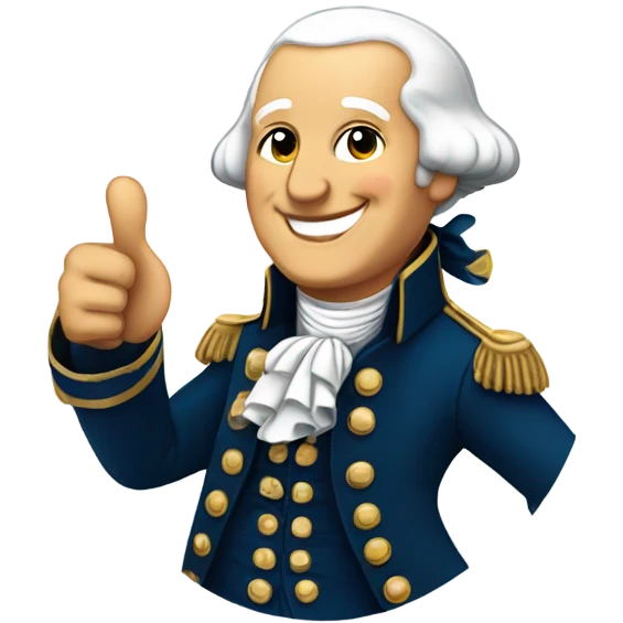 George Washington giving thumbs up emoji