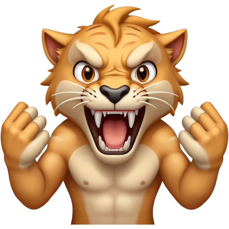 Person tha looks like their roaring with claw hands emoji