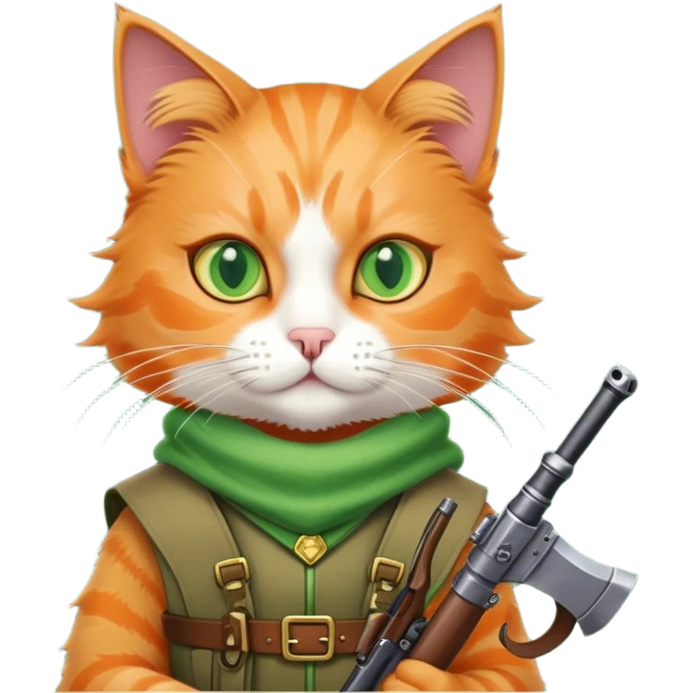 Cat with a rpg emoji