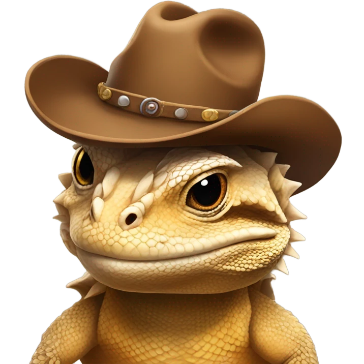 Bearded dragon with a cowboy hat emoji