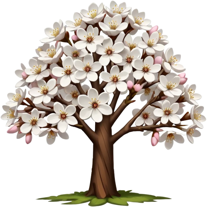 White cherry blossom tree emoji