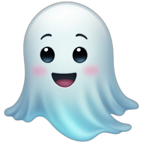 Little smiling ghost emoji