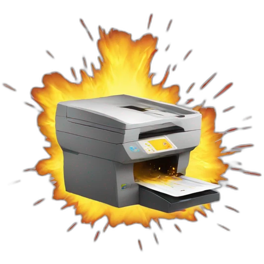 printer exploding funny emoji