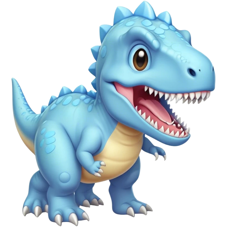 A cute, kawaii style pastel Tyrannosaurus rex with sharp teeth￼ emoji
