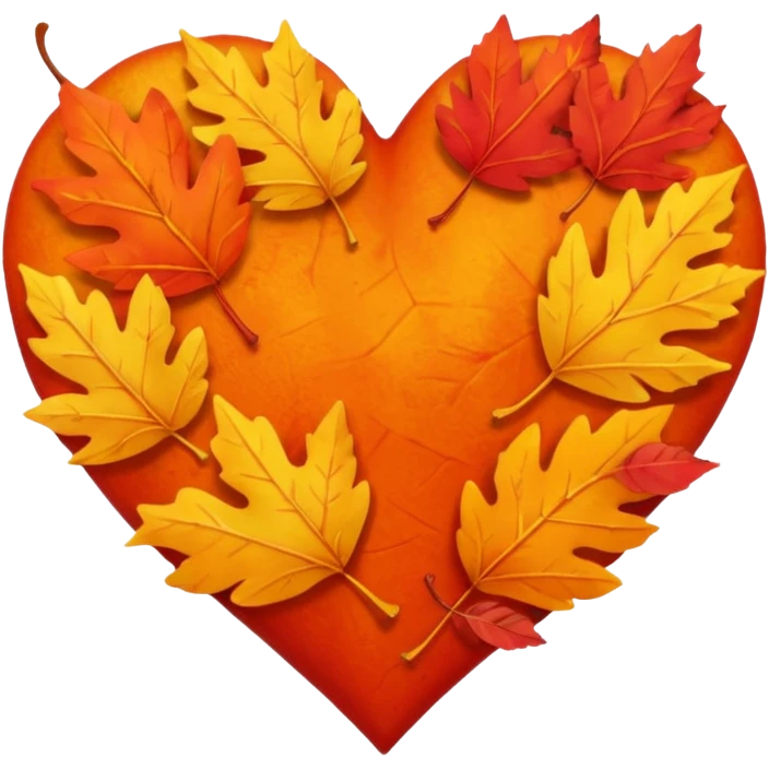 Autumn heart emoji