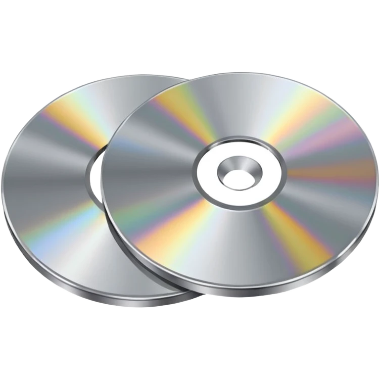 two metal computer disks emoji