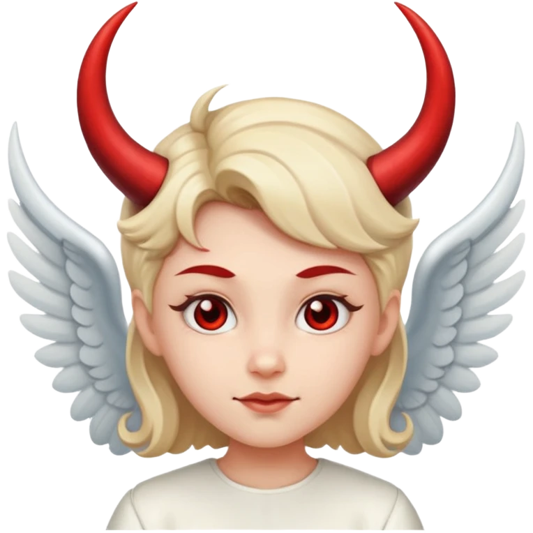 mush up the devil emoji with the angel one, I want it to be angel with devil horns emoji