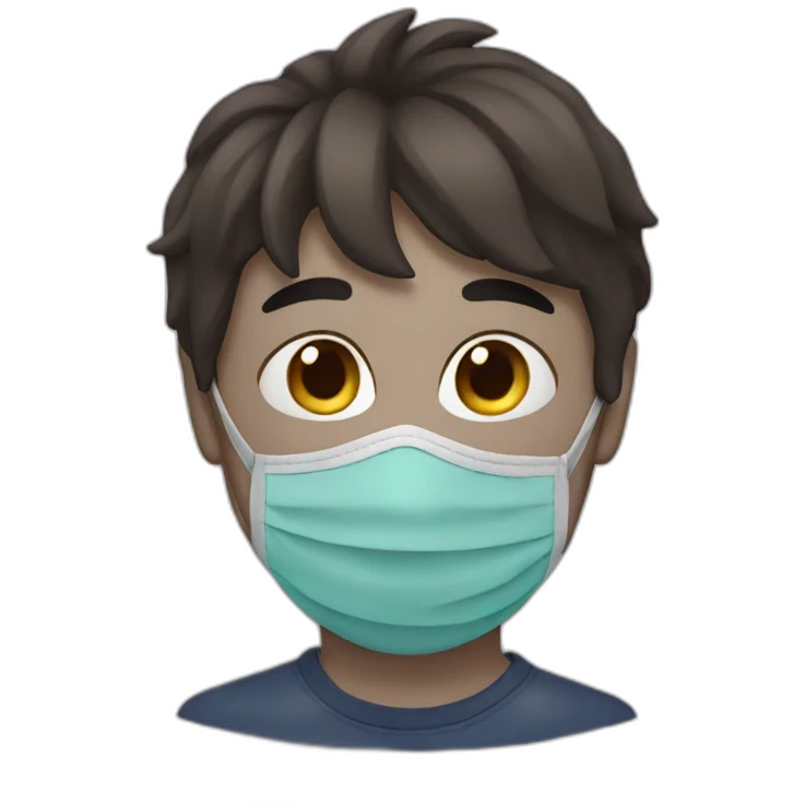 Boy with mask  emoji