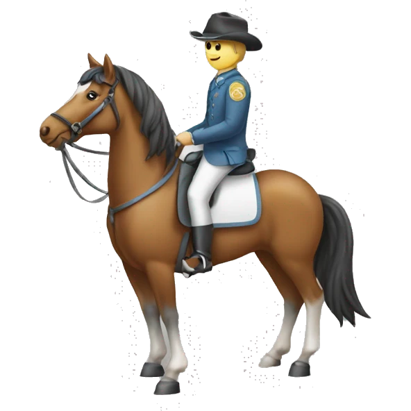 Un cheval sur un cheval emoji