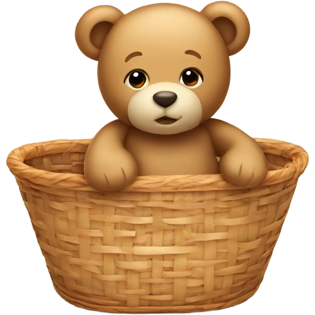 Teddy bear in picnic basket  emoji
