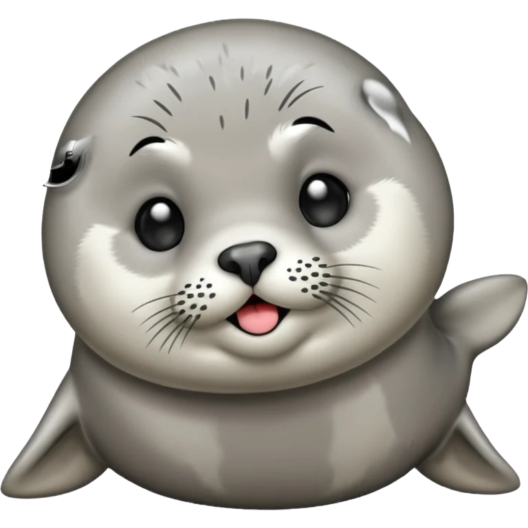 Seal blowing kiss emoji