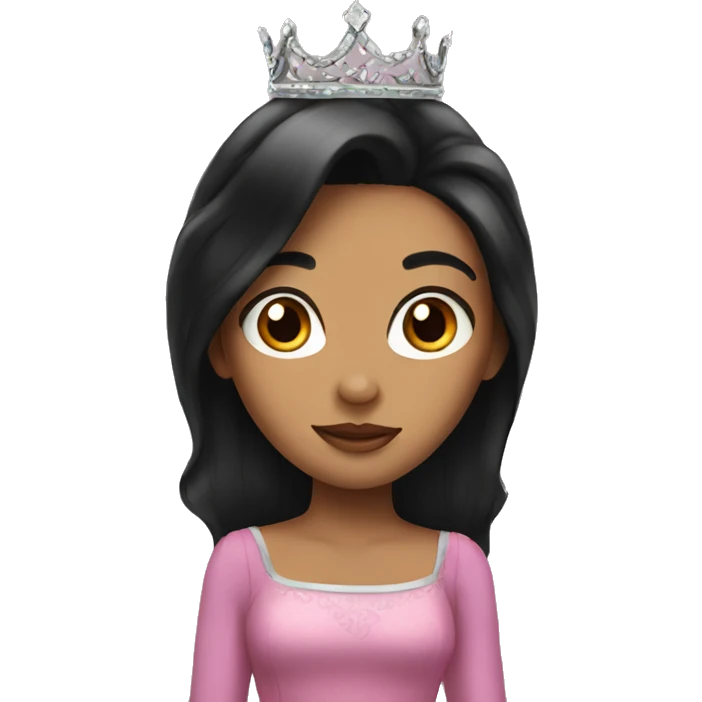Princess with black hair emoji