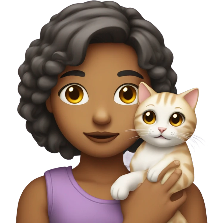 Cat and girl  emoji