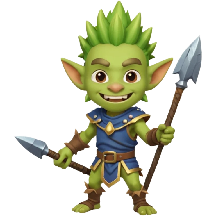 Goblin from clash royal mememe emoji