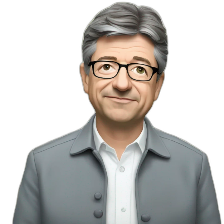 mélenchon qui tien des billet dans sa main emoji