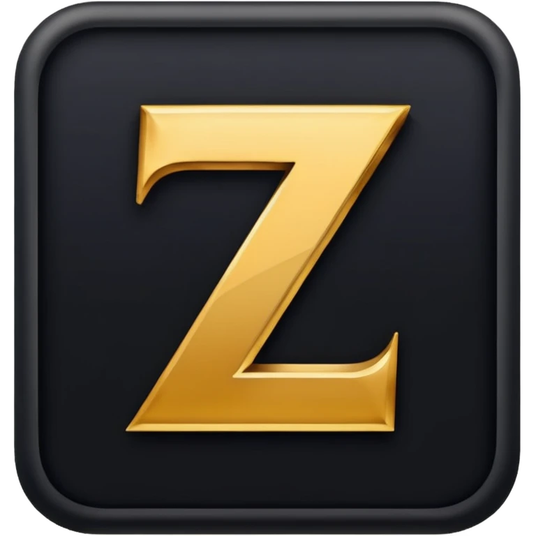 letter Z in black and gold emoji