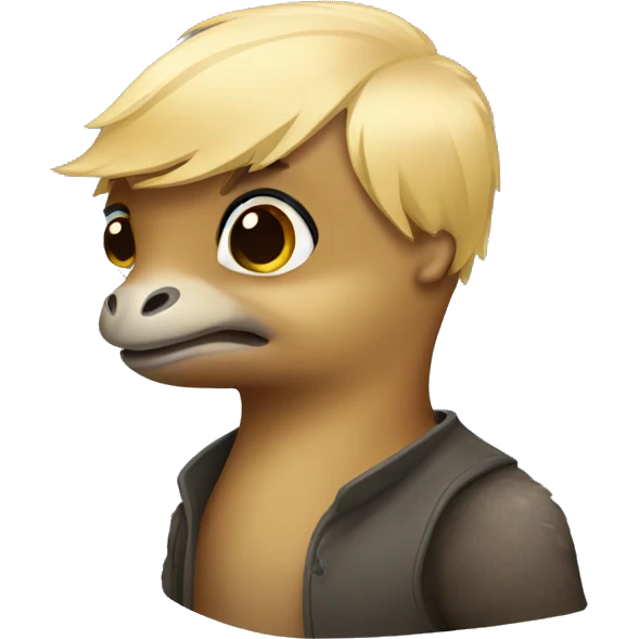Blond Short hair platypus emoji