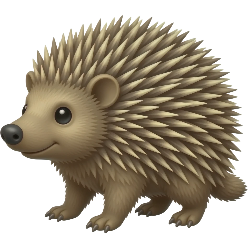 a wild porcupine like a prickly cucumber with arms and legs emoji