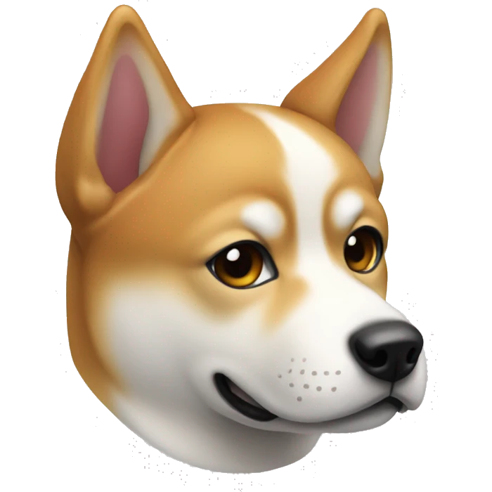Shibu inu white emoji