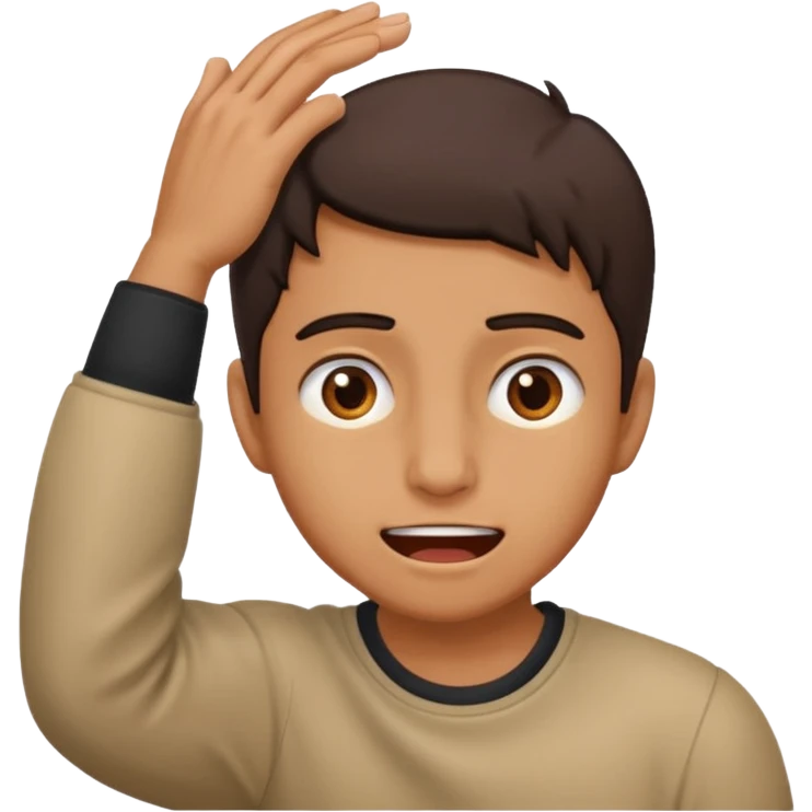 These eyes 👀, with the mouth of this emoji 😬, with a hand scratching the back of the head emoji
