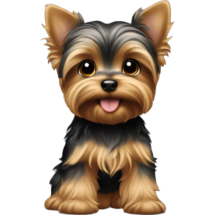 Yorkie puppy standing emoji