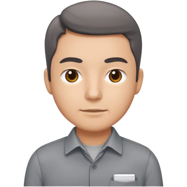 Transportation department, grey office shirt, two front pocket emoji