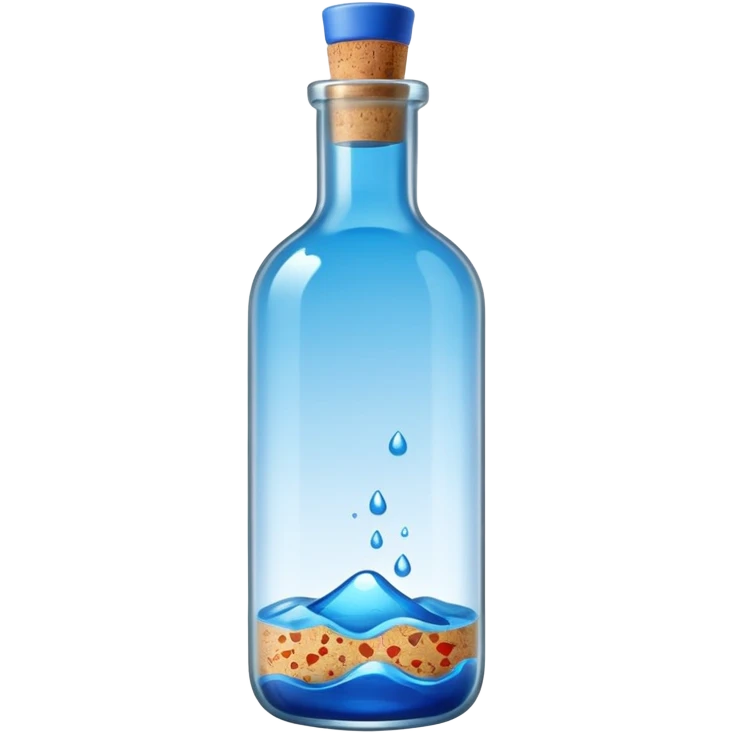 A Message Bottle, blue emoji