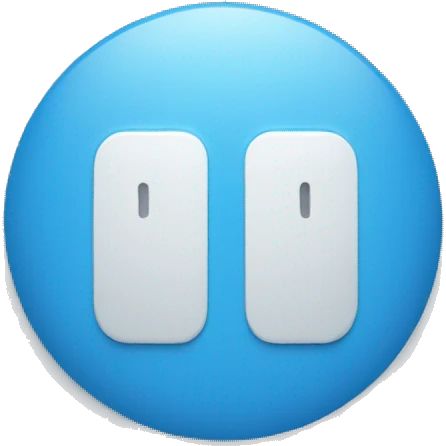 Blue Button with written low in white emoji