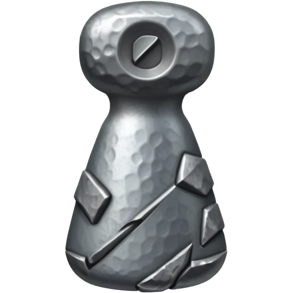 small, fat metal nail with a hammered look emoji