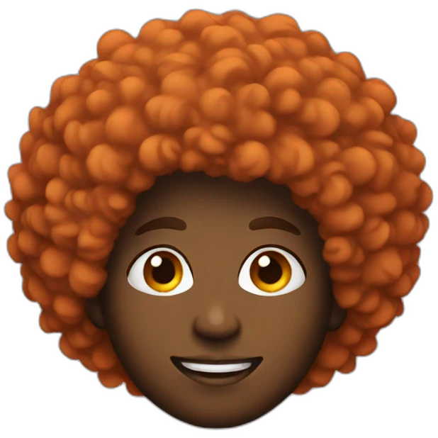 Afro orange  emoji