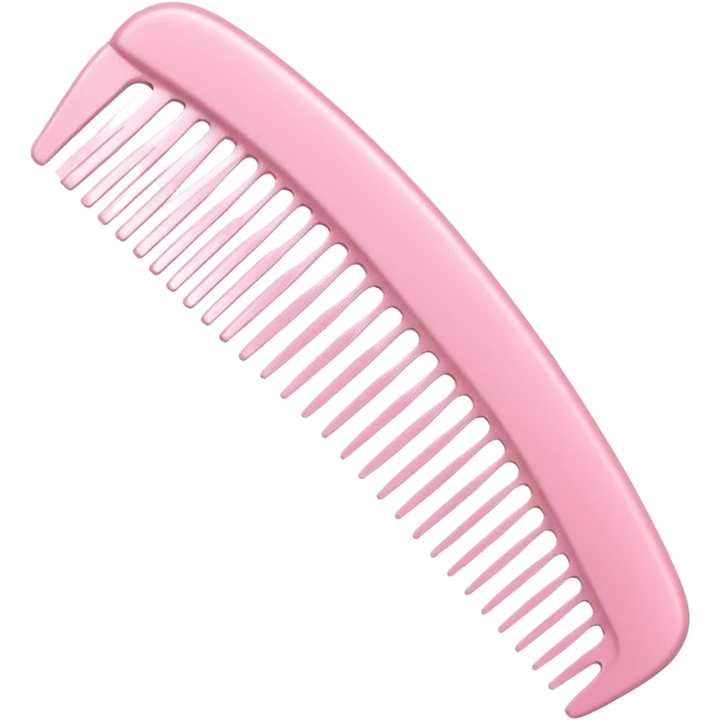 pastel pink styling comb emoji
