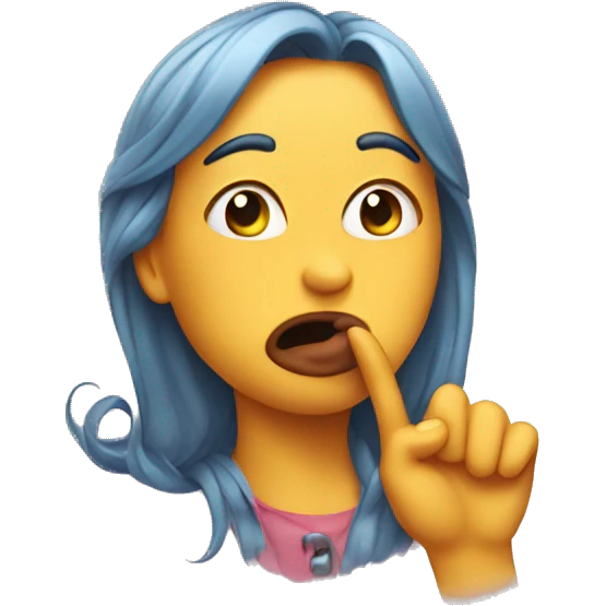 Blushing emoji blowing a kiss emoji