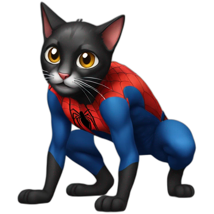 spiderman as a cat emoji