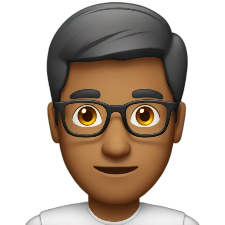 Indian guy wearing eyeglasses emoji