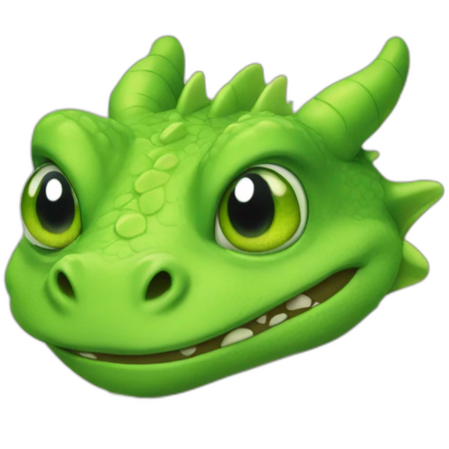 Dragon avec une grenouille emoji
