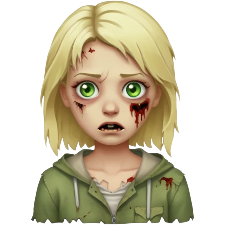 Zombie blond girl emoji